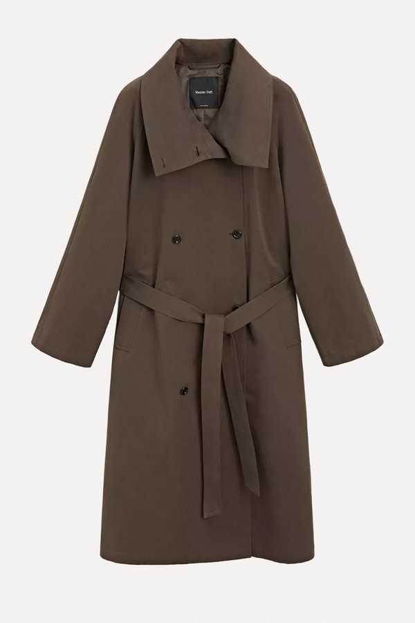 High Collar Trench Coat from Massimo Dutti 