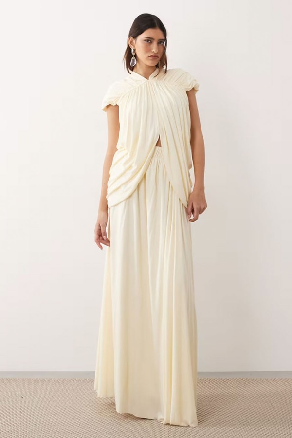 Channel Detail Longline Draped Top Co-Ord from Arrange