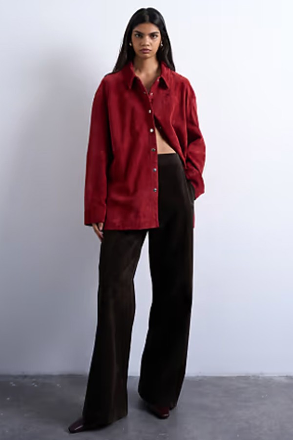 Co-Ord Real Suede Shirt 