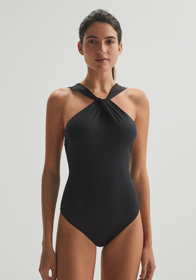 Draped Halterneck Swimsuit from Oysho