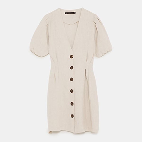 Button Linen Dress from Zara