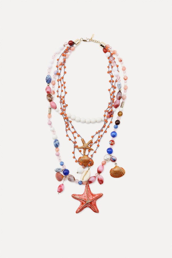 Marine Charm Bead Necklace from Zara