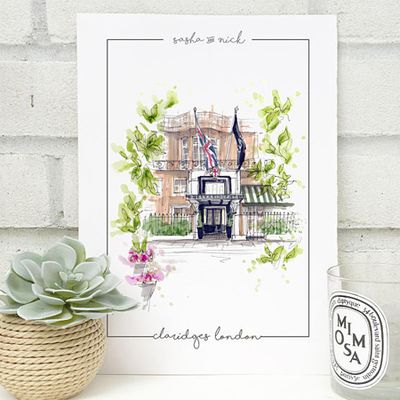 Personalised Claridge’s London Print from ErinRoseIllustration