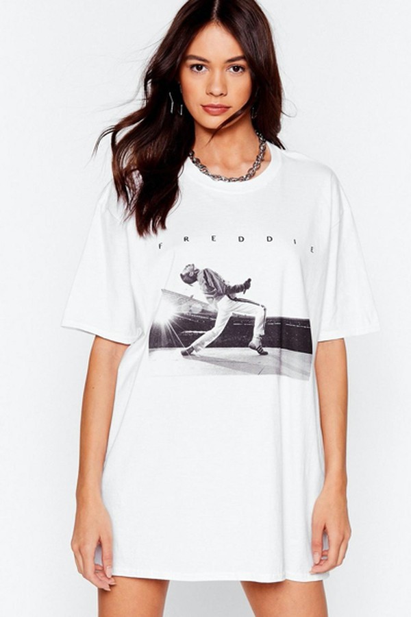 Freddie Mercury Graphic Band Tee Dress
