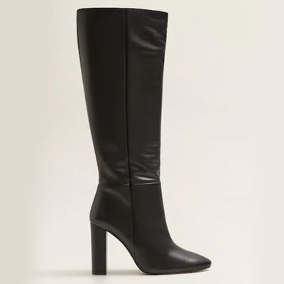 Leather High-Leg Boots from Mango