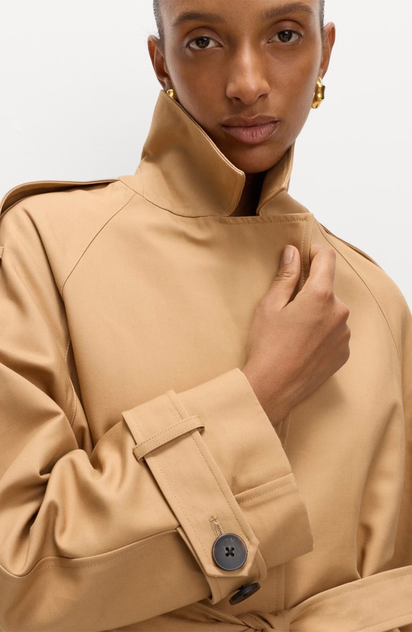 Cotton Rich Belted Longline Trench Coat