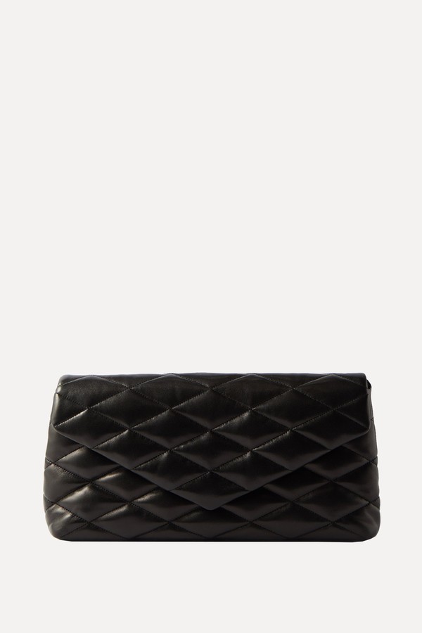 Sade YSL-Plaque Quilted-Leather Clutch Bag from Saint Laurent