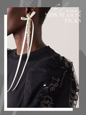 Bow-Detailed Gold-Tone Faux Pearl Earrings, £295 | Simone Rocha