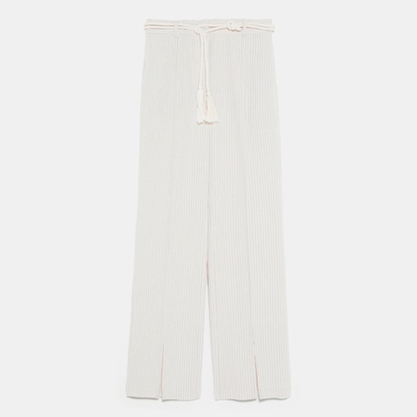Striped Drawstring Trousers from Zara