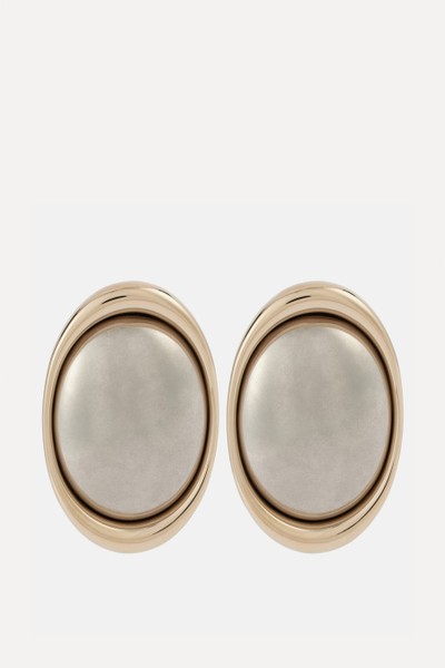 Metallic Clip-On Earrings from Saint Laurent 