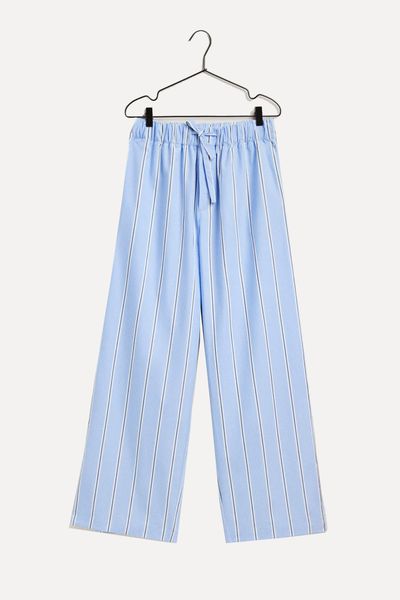 Striped Cotton Trousers from Zara