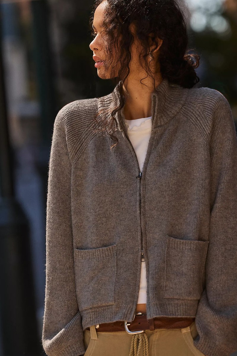 We The Free On It Zip-Up Cardigan