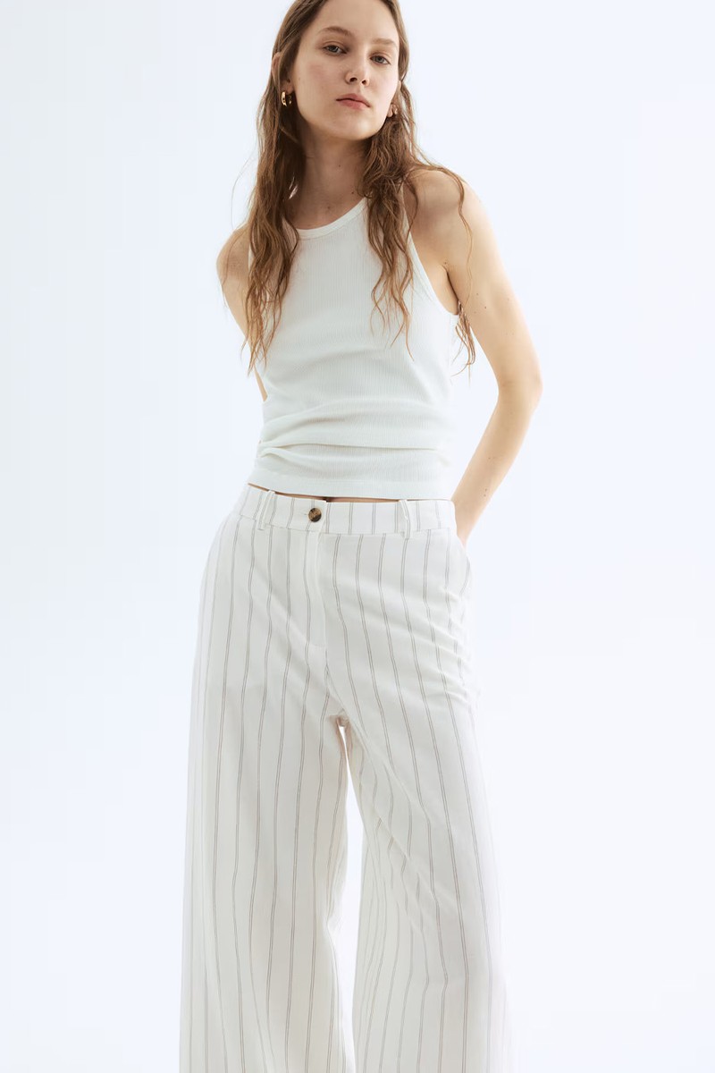 Wide Linen-Blend Trousers from H&M