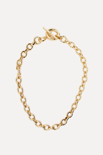 Portrait 14kt Gold-Plated Chain Necklace from Laura Lombardi