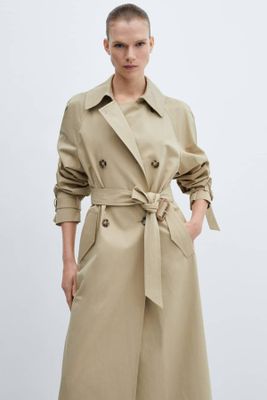 Double-Breasted Cotton Trench Coat from Mango