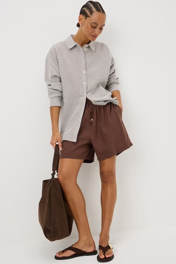  Linen Blend Shorts