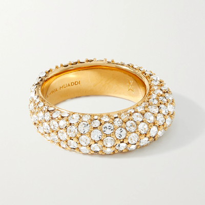 Cameron Gold-Tone Crystal Ring from Amina Muaddi