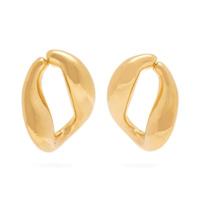Chunky Chain Gold-Plated Hoop Earrings from Misho