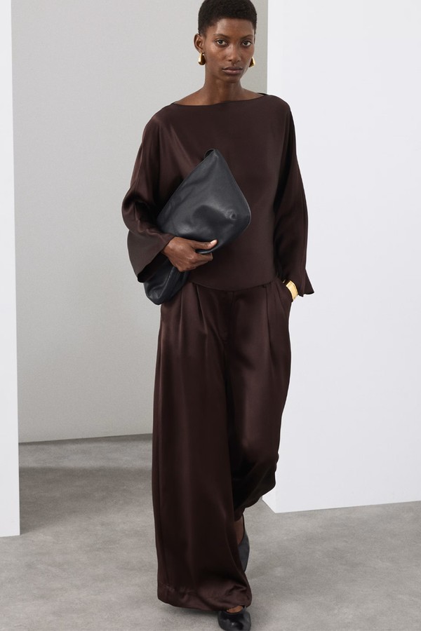 Satin Wide Leg Trousers from Autograph