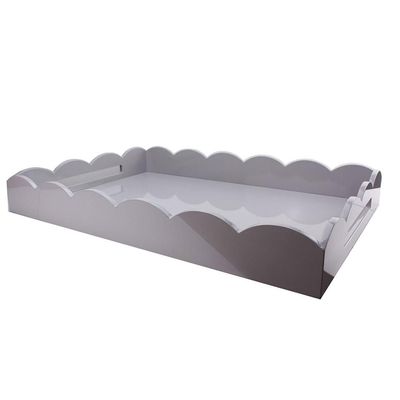 Chiffon Large Lacquered Scallop Ottoman Tray from Addison Ross