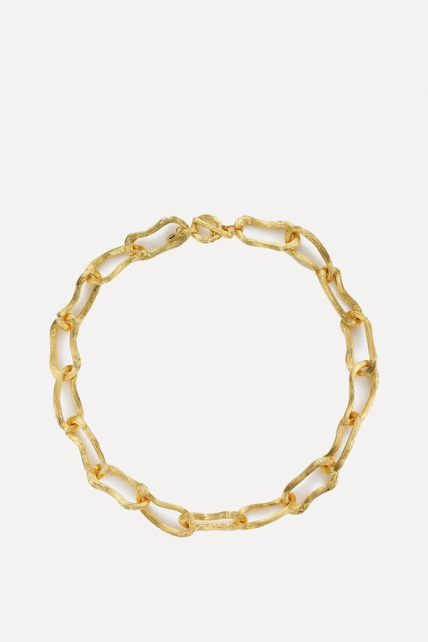 Textured Organic Link Necklace