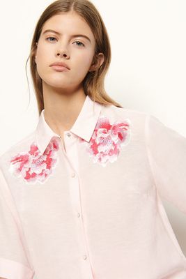 Linen Shirt With Embroidery