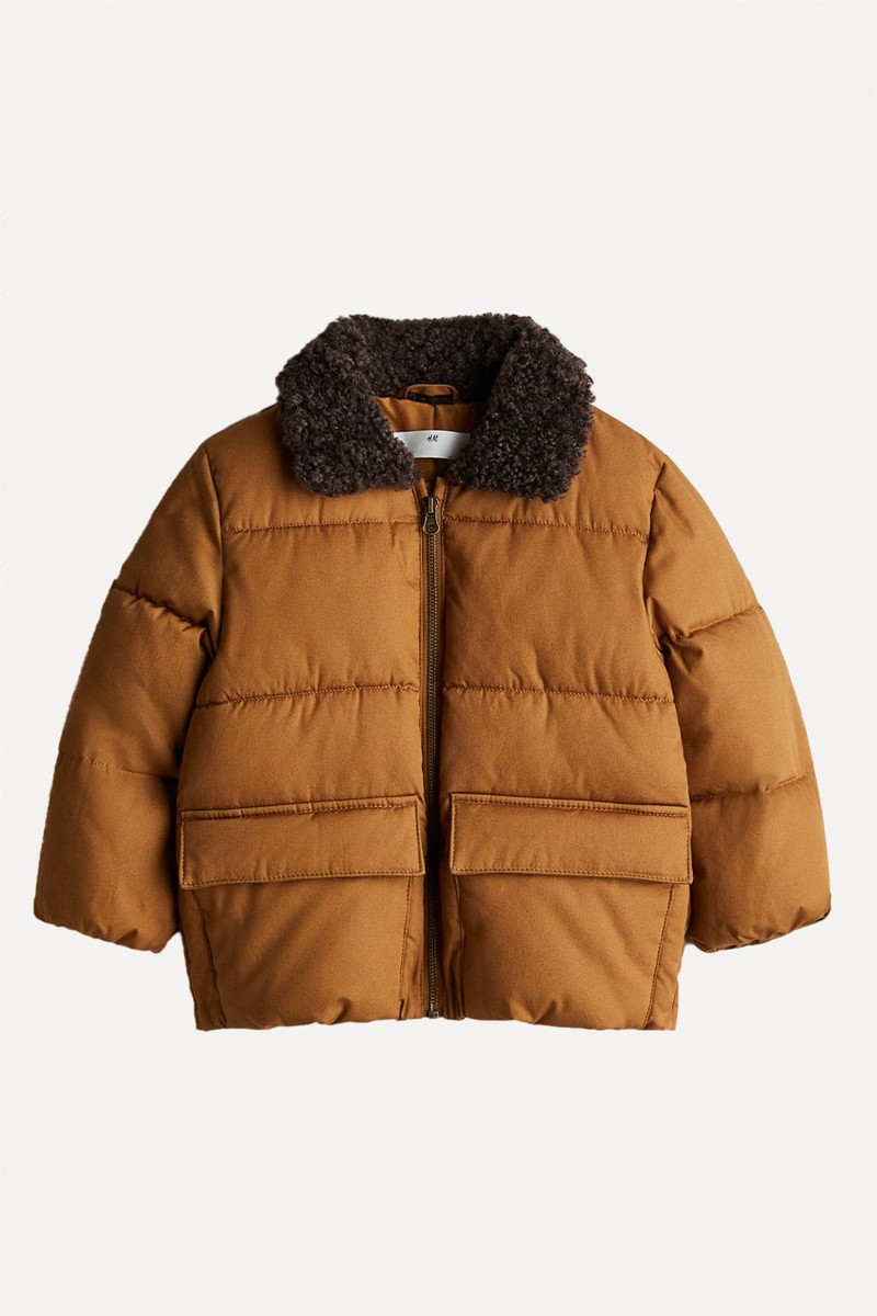 Teddy-Collared Puffer Jacket from H&M