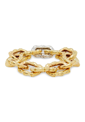 Gold 14-Karat Gold-Plated & Silver-Tone Bracelet from Noir Jewellery