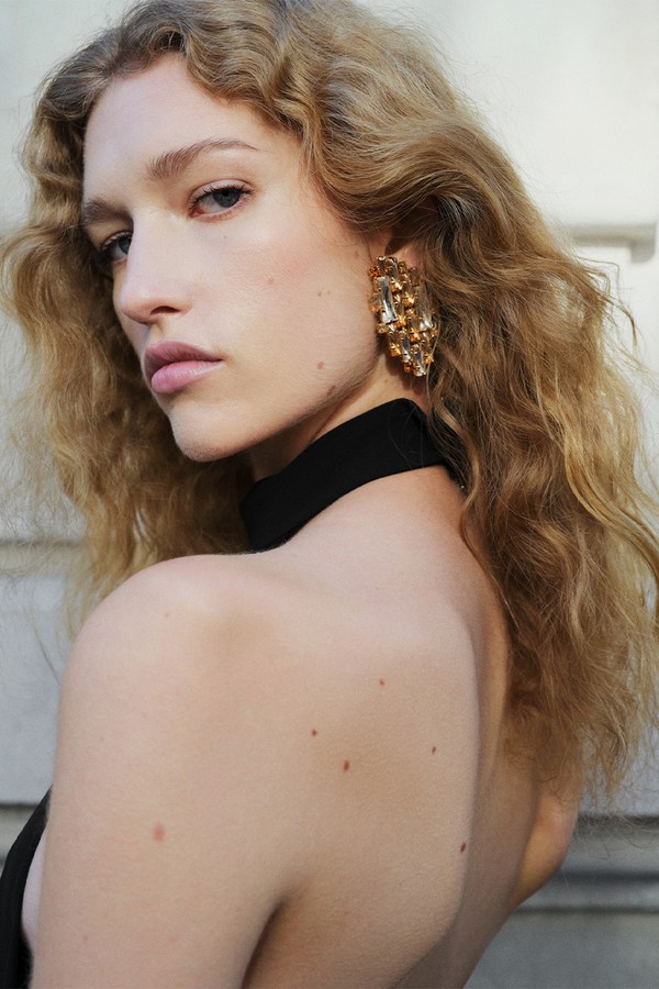 Combined Crystal Earrings from Mango