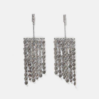 Metal Fringe Dangle Earrings from Zara