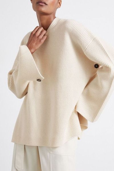 Atelier Buttoned Wool & Cashmere Jumper