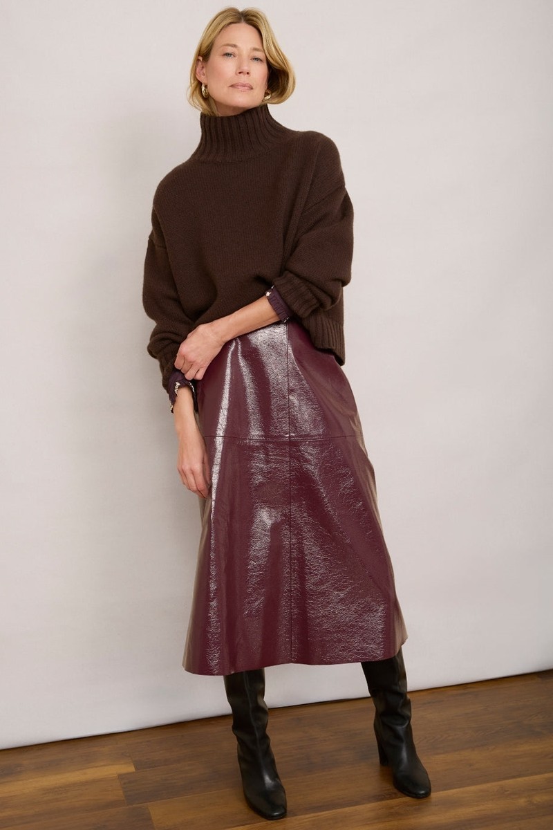 Lateisha Faux Leather Skirt from Wyse London