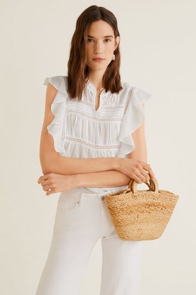 Ruffled Sleeve Blouse from Mango