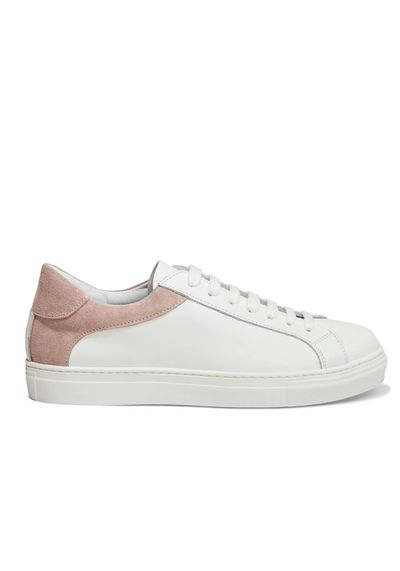 Ilana Suede-Trimmed Leather Sneakers from Iris & Ink