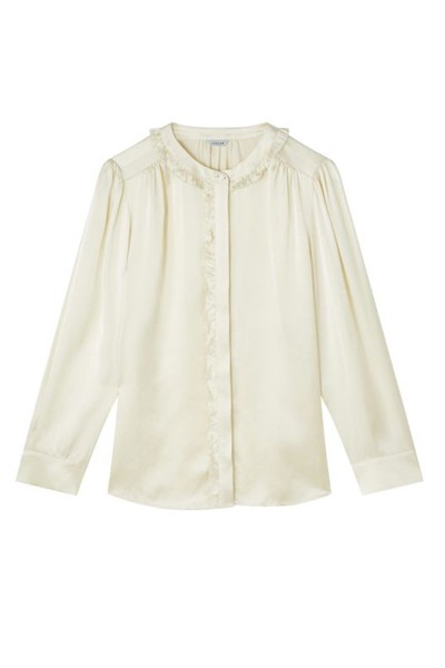 Ruffle Neck Silk Shirt from Jigsaw