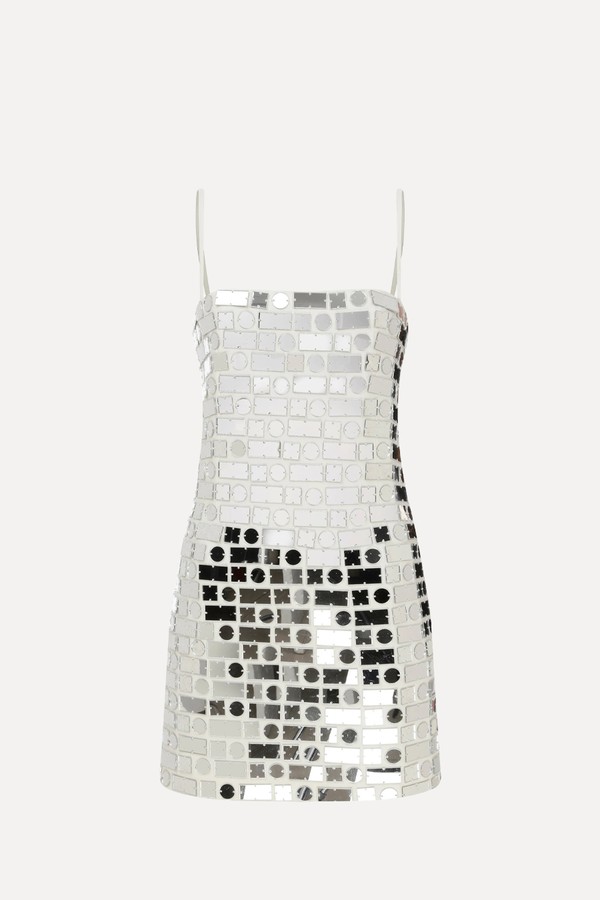 Duffy Mini Dress With Hand Stitched Mirrors from ILA