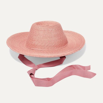 +Net Sustain Aloha Grosgrain-Trimmed Raffia Straw Hat from Gigi Burris