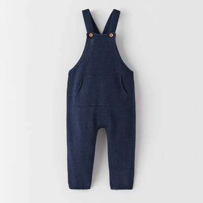 Textured Knit Dungarees