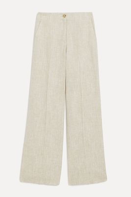 Linen Blend Wide Leg Trousers from Marks & Spencer