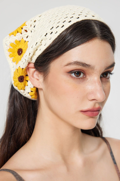 Floral Crochet Hairband from Cider