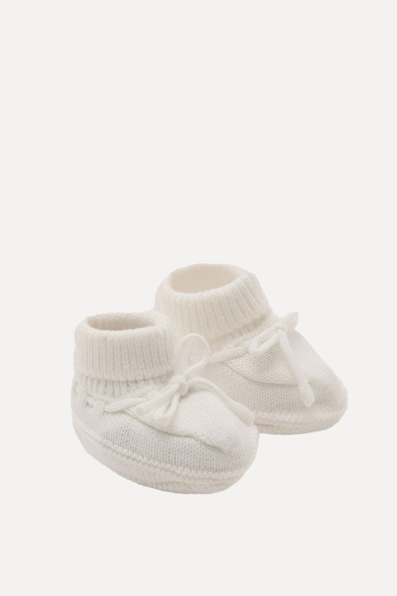 Knitted Booties With Bow from Mango