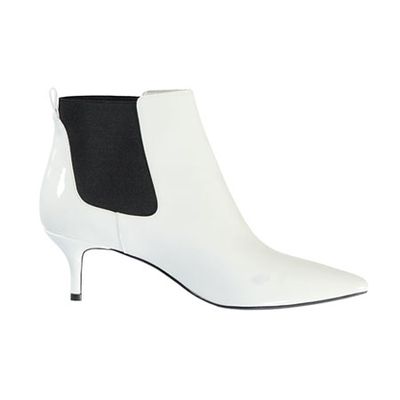 White Patent-Leather Ankle Boots from Essentiel Antwerp