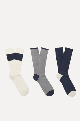 Three-Pack Cotton-Blend Socks from Mr.P