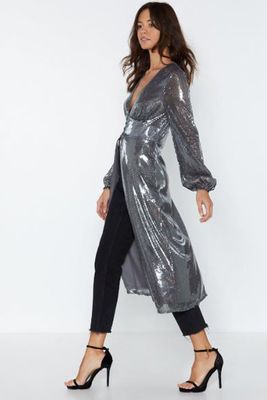 Sequin You Shall Find Longline Top