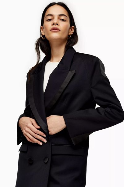 Black Premium Double Breasted Blazer