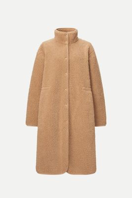 Pile Lined Fleece Stand Collar Coat