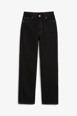 Taiki Straight Leg Jeans With Contrast Stitching from Monki