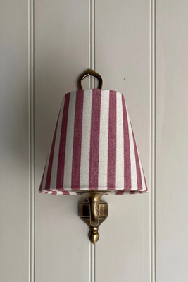 Striped Luxury Candle Clip Lampshade, £25 | Original Interiors