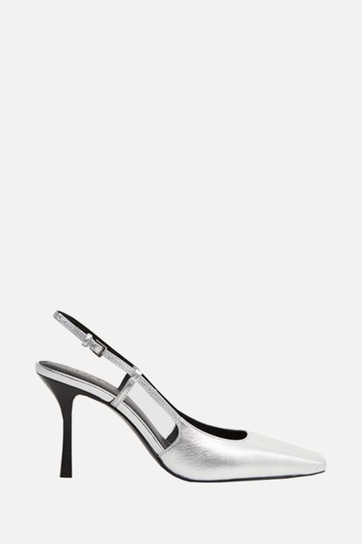 Demi Metallic Slingback Heels from Reiss