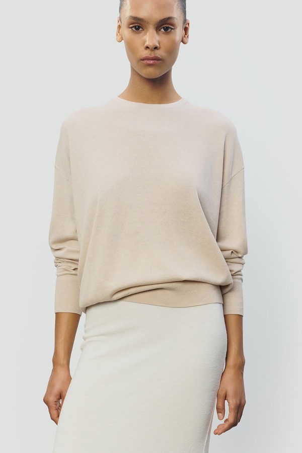 Merino Silk Relaxed Crewneck